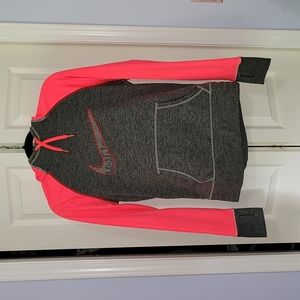 Nike pink and grey therma-fit hoodie